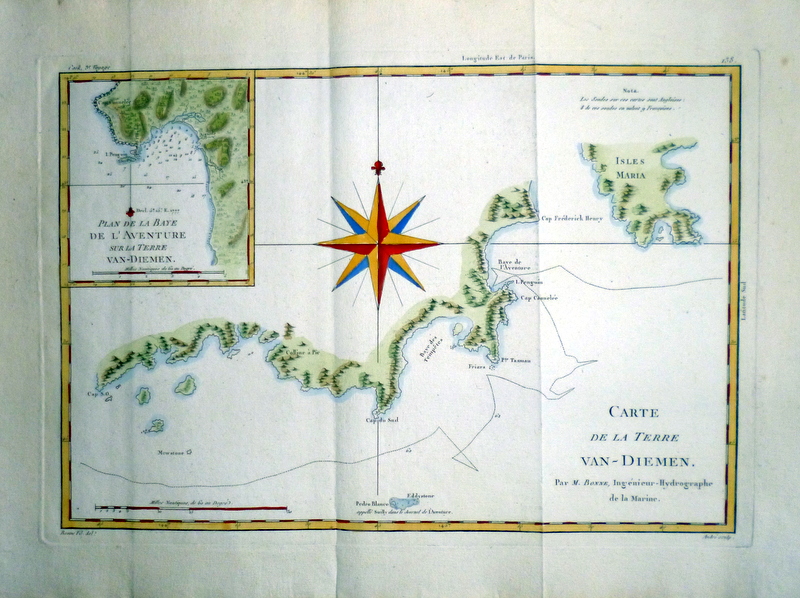 Carte de la Terre Van-Diemen. Par M.Bonne, Ingénieur Hydrographe de la Marine.