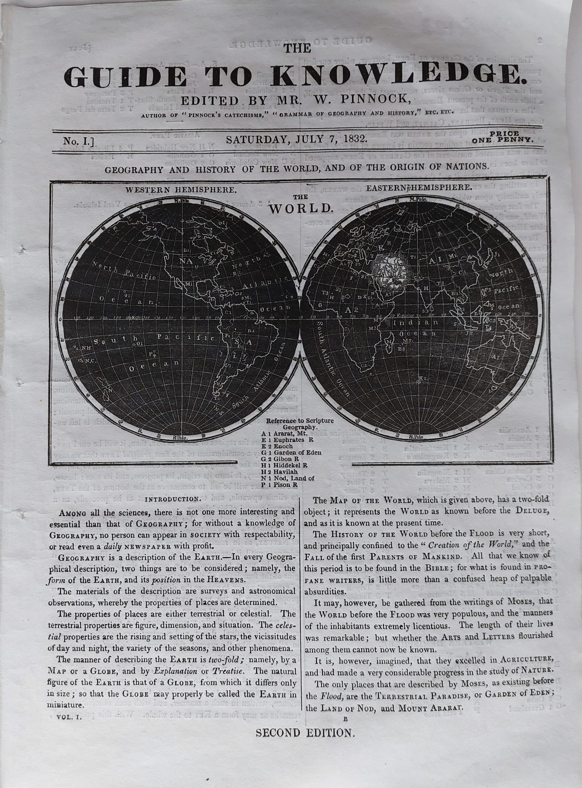Geography and History of the World, and of the Origin of Nations; The