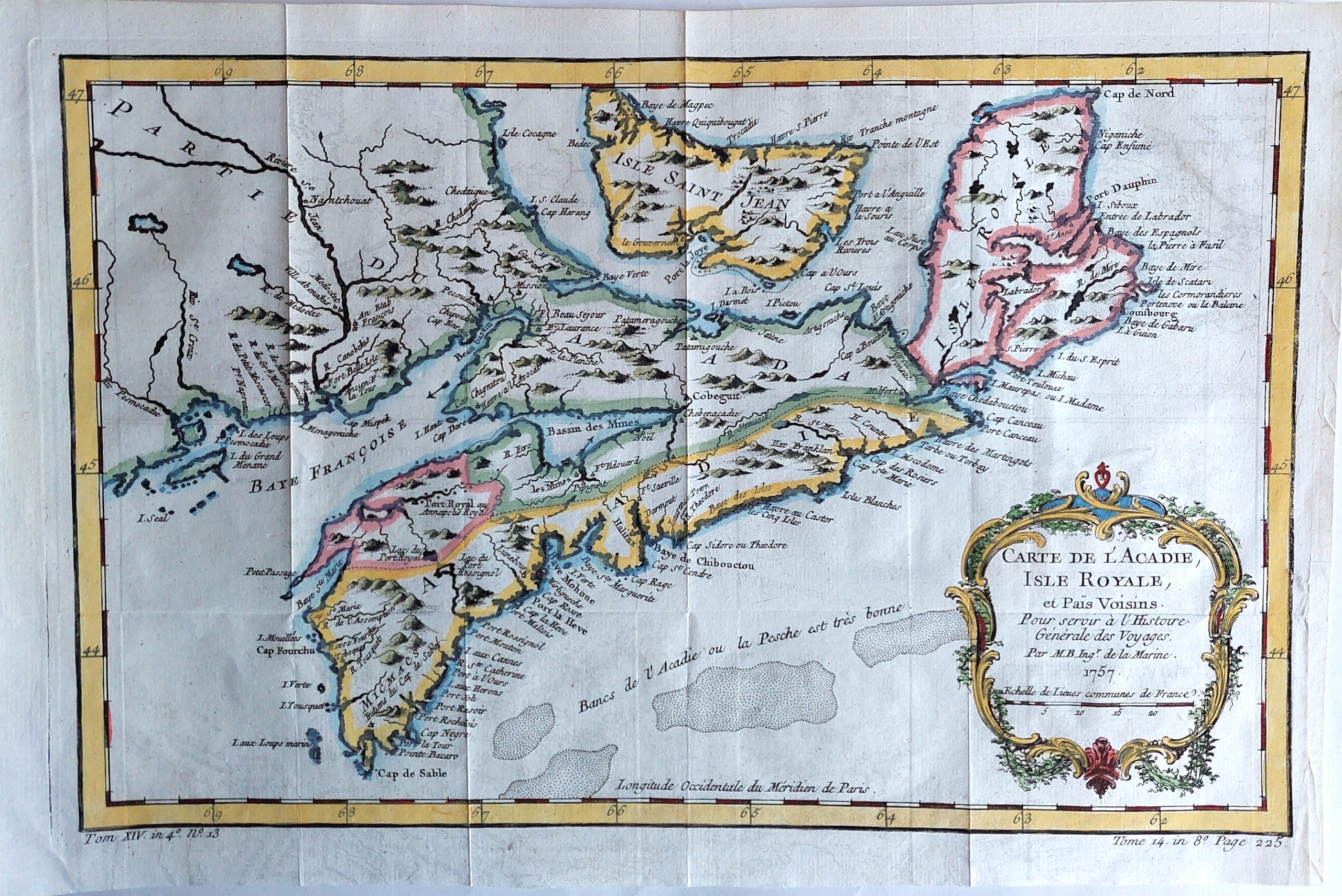 Carte de l’Acadie, Isle Royale, et Pais Voisins. Pour servir...