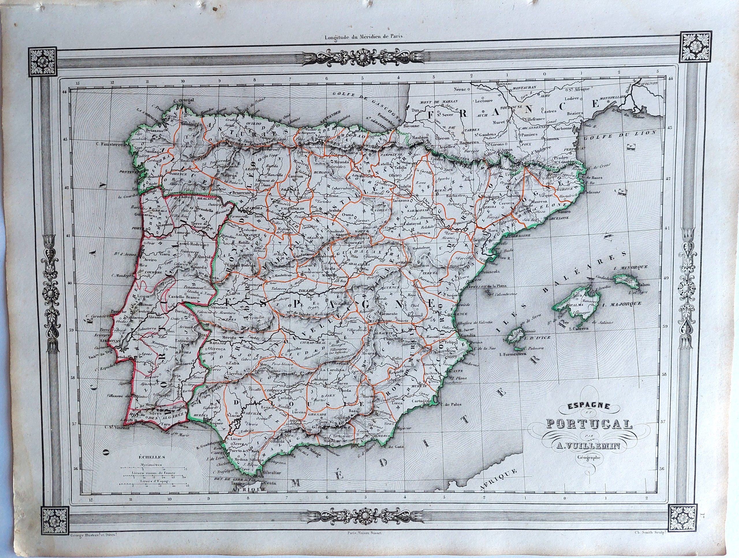 Espagne et Portugal par A. Vuillemin Geographe
