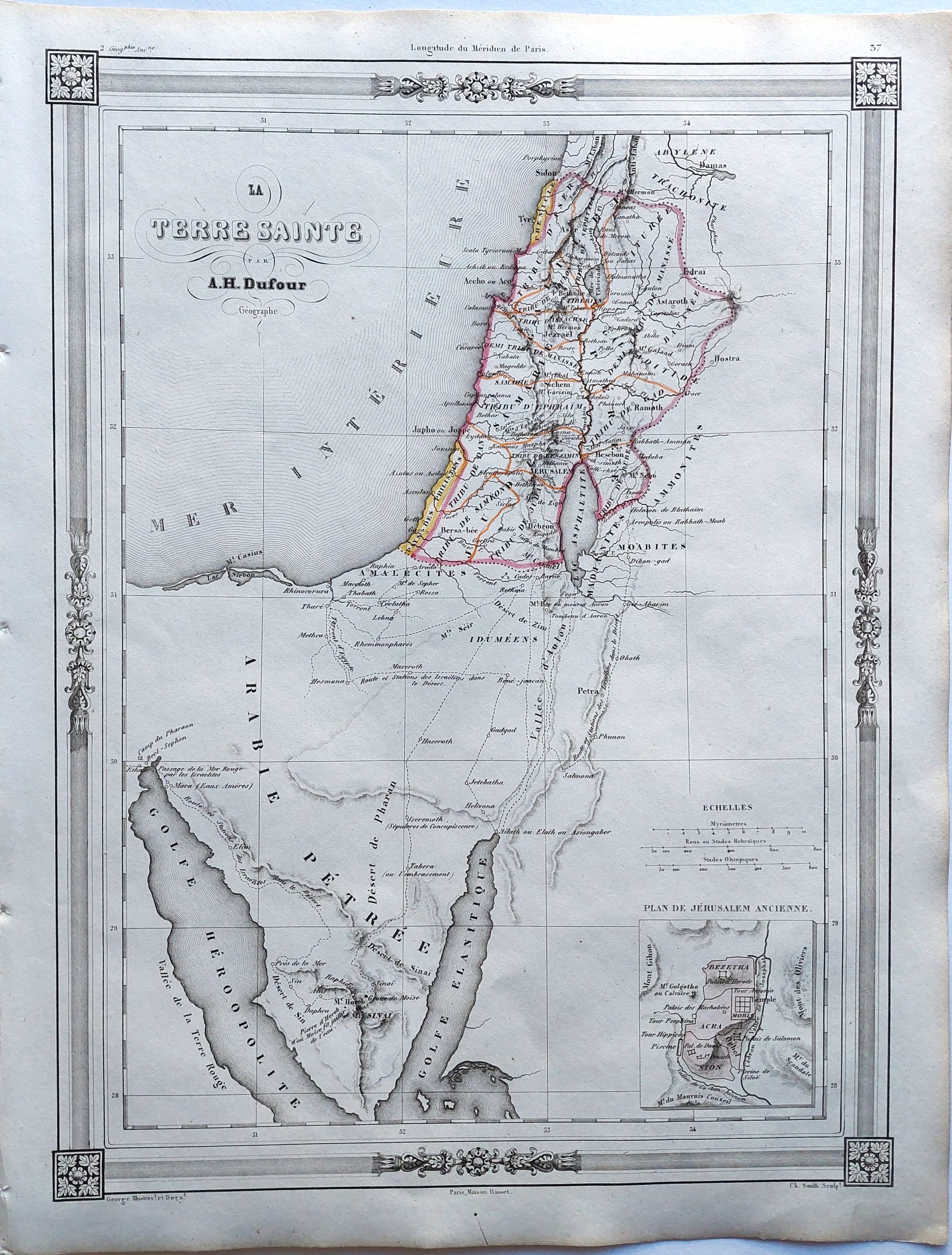 La Terre Sainte par A. H. Dufour Geographe